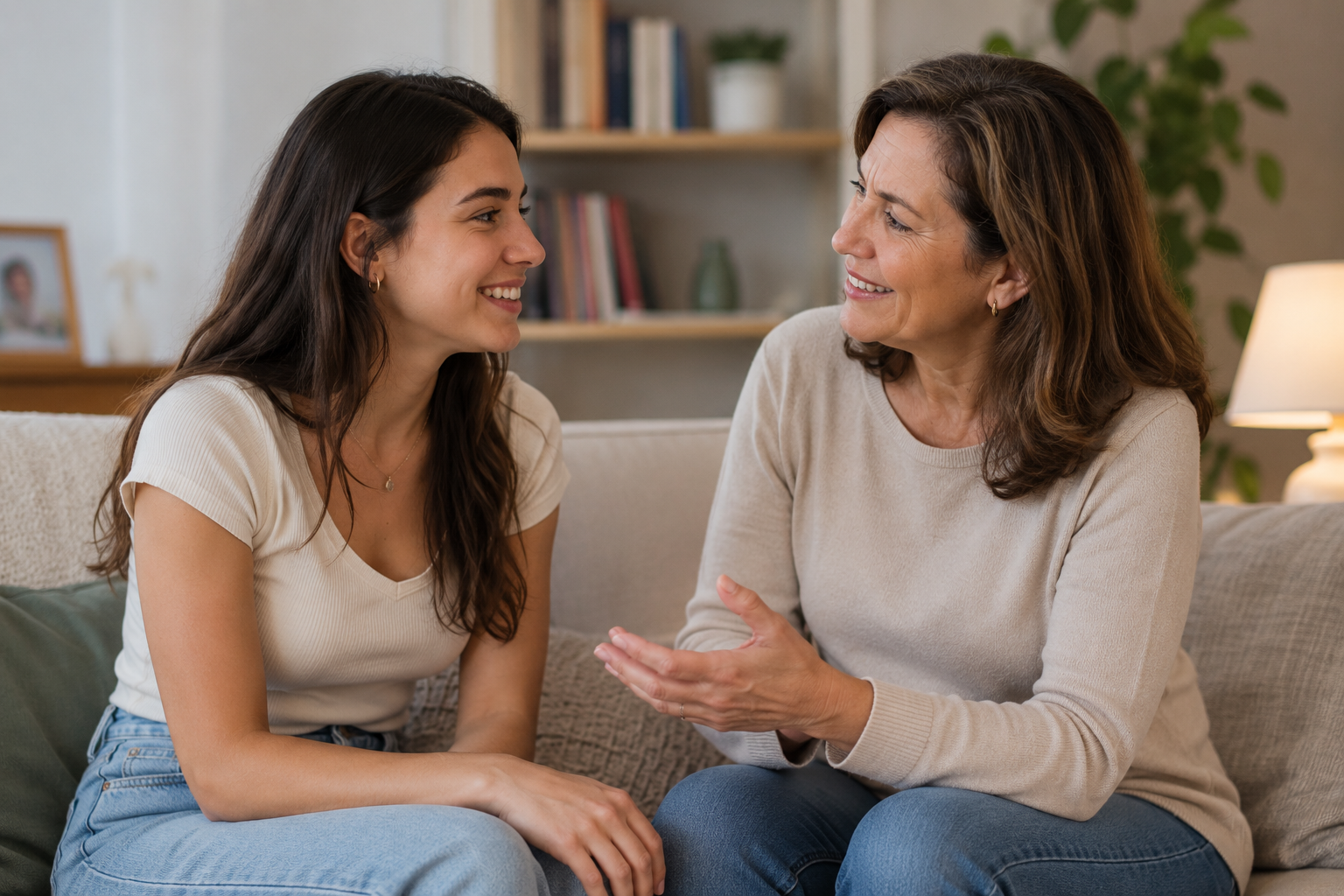 mulher conversando com outra mulher